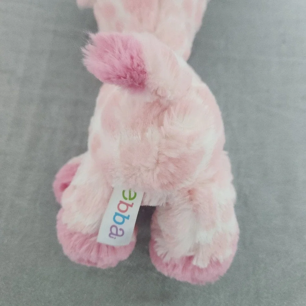 Ebba Aurora World Pink Spotted Giraffe Plush Rattle Stuffed Animal Toy 10